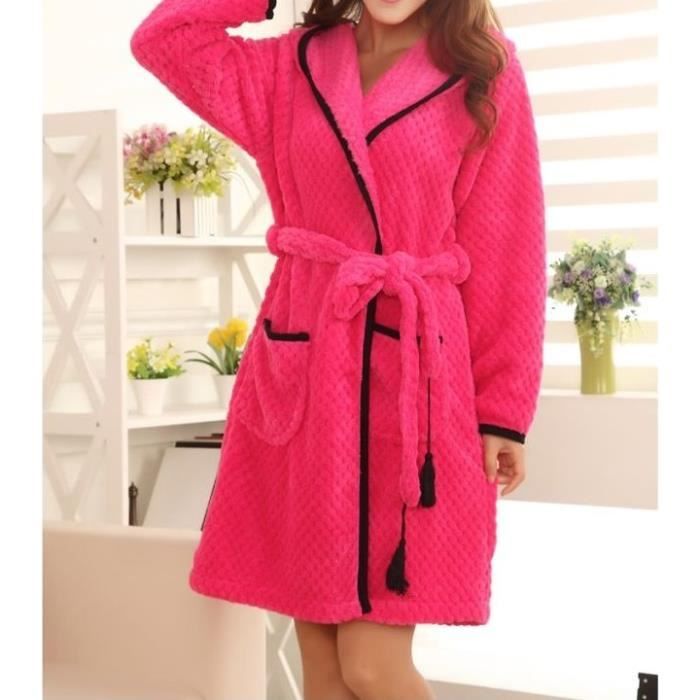 peignoir femme court 224 capuche avec pompons achat peignoir femme court 224 capuche avec pompons achat