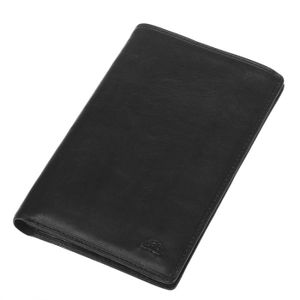 TONY PEROTTI Portefeuille Européen Cuir Lisse 15 cm Noir Homme