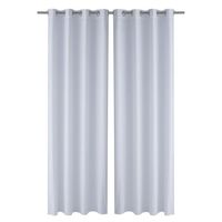 Paire de Double Rideaux Jaquard BLANC 140x260 Paire de Double Rideaux Jaquard BLANC 140x260
