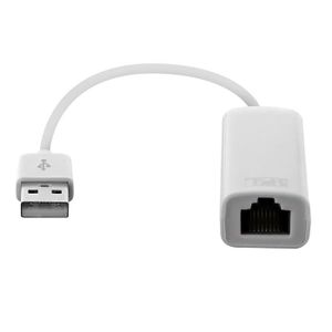 T'nB - Adaptateur USB 2.0 vers RJ45 - Blanc - ADAUSBRJ45