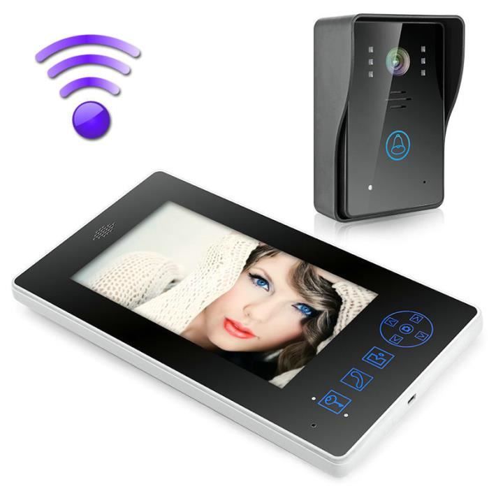 2.4G 7 "TFT sans fil vidéo porte téléphone d