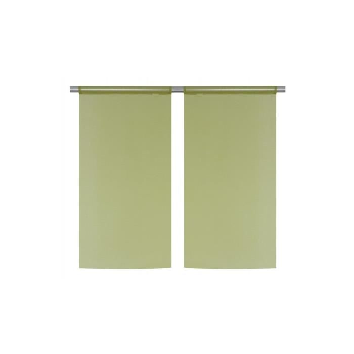 Vitrage 45X90 Passe Tringle Vert Dimension 45X90: Couleur Vert