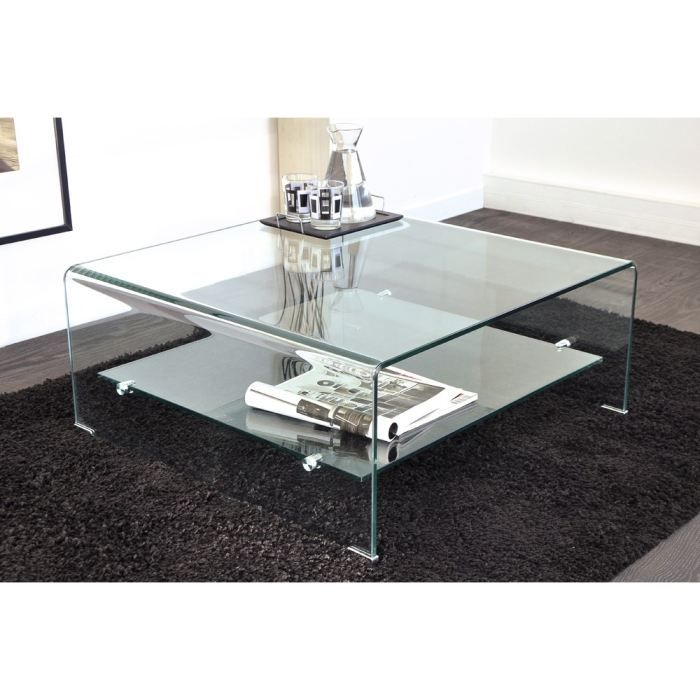 table verre courbe