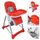 Chaise haute règlable pour bébé - Chaise rouge