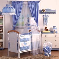 Ensemble linge lit bébé 12 pièces, ciel de lit XXL Ensemble linge lit bébé 12 pièces, ciel de lit XXL