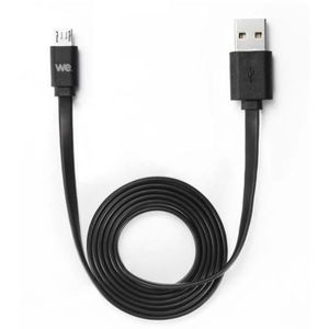 WE Câble USB / micro USB plat - Noir - 1m