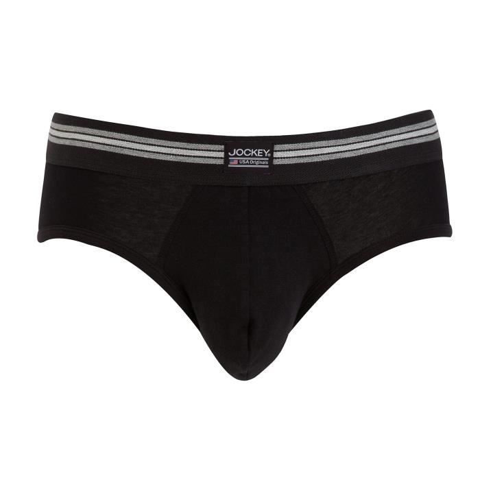 Jockey USA Originals Slips en Coton Lot de 3 So... Noir Achat / Vente