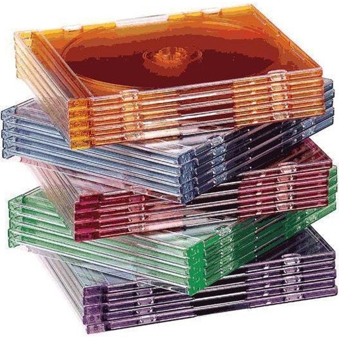 Boîtiers CD Crystal Color   pack de 25   Achat / Vente RANGEMENT CD