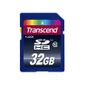 CARTE MEMOIRE TRANSCEND Mémoire SDHC 32Go