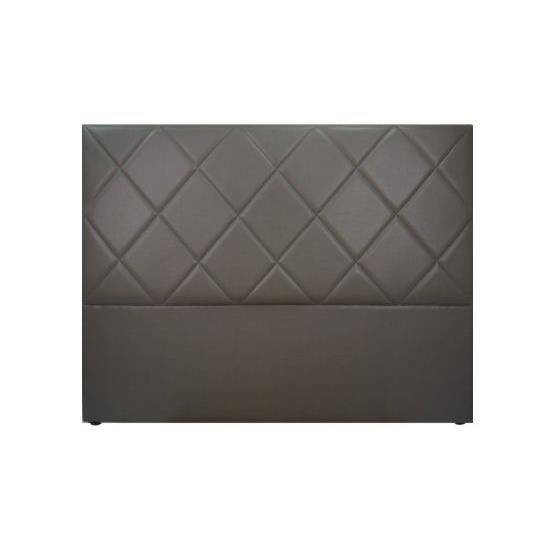 Tête de lit Taupe capitonnée et design  Pas cher