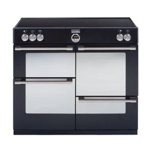 STOVES PSTER110EIBLK - Piano de cuisson table induction-5 foyers-Four électrique-4 cavités-Email pristine-69 et 39L-Noir