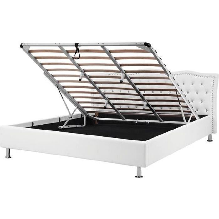 lit design en cuir lit 160x200 cm blanc lit design en cuir lit 160x200 cm blanc