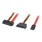 CABLE E-SATA Câble interne micro SATA alim + données, 0,5m