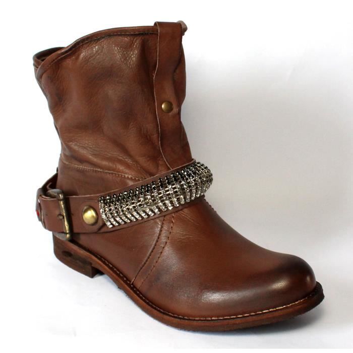 bottines femme strass