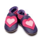 CHAUSSON/PANTOUFLE BEBE INCH BLUE Chausson cuir Loveheart Bébé