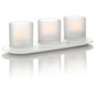 BOUGIE - BOUGEOIR  Naturelle TeaLights 3 set white