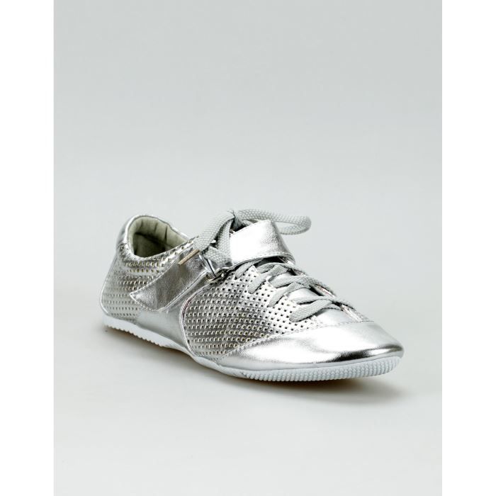 basket paillette argent femme