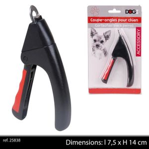 DOGI Coupe-ongles 7,5x14 cm - Noir - Pour chien