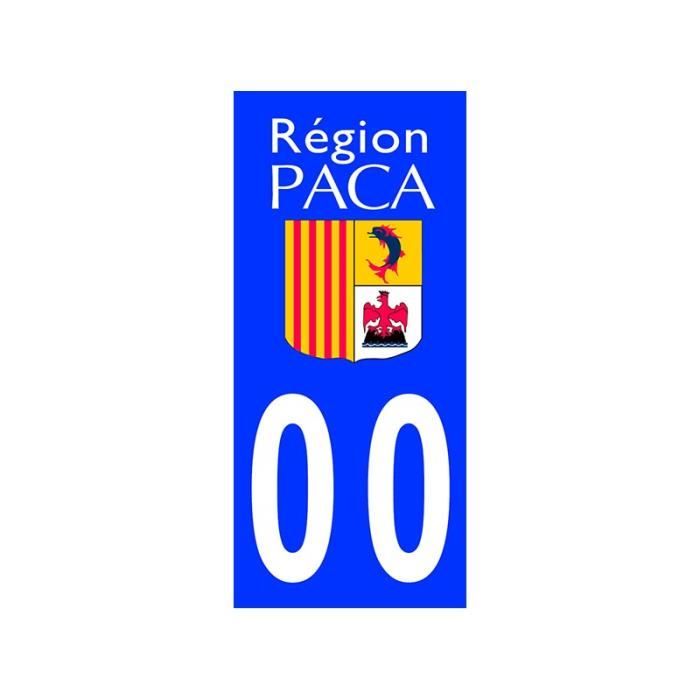 Autocollant Département 06 Alpes-Maritimes PACA - Sticker Bleu Pour Plaque Immatriculation