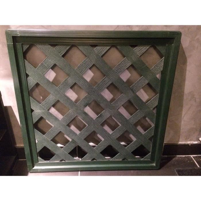 TREILLIS EN PVC VERT 65CMX65CM CLOTURE JARDINIERE Achat / Vente