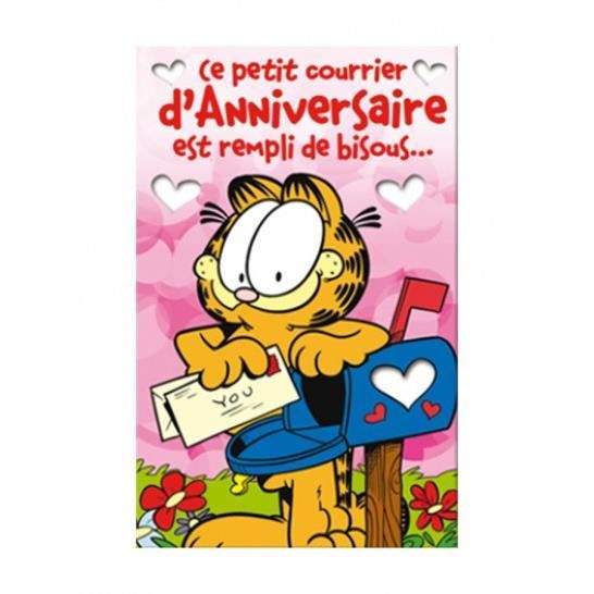 Carte anniversaire Garfield Bisous  Achat / Vente carte  carte de