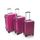 Paris Prix - Set de 3 Valises Rose
