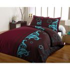 PARURE DE COUETTE CASATXU Housse 220X240 + 2 Taies ARABESQUE BLUE