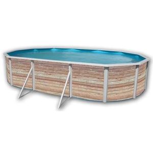 PINUS Piscine ovale en acier 640x366x120cm