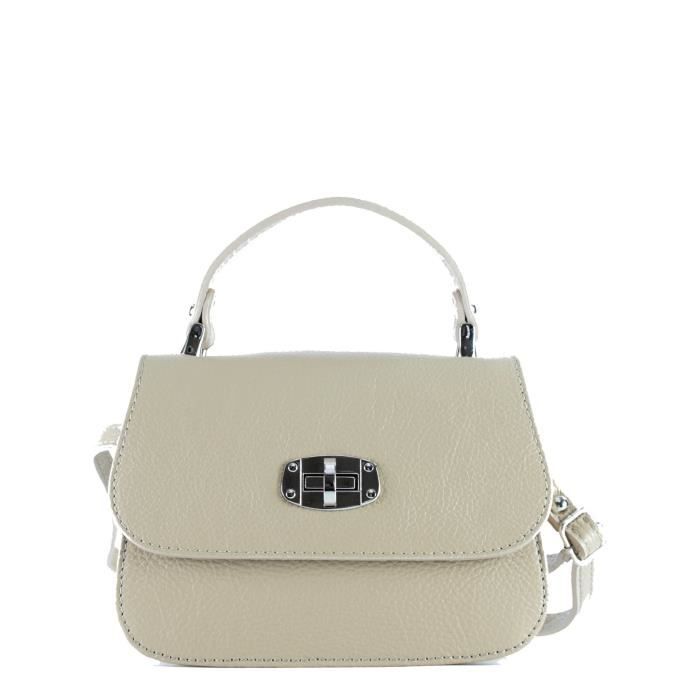 Sac Cuir BandouliÃ¨re Femme (Taupe TU) Sac Ã  main en cuir ...