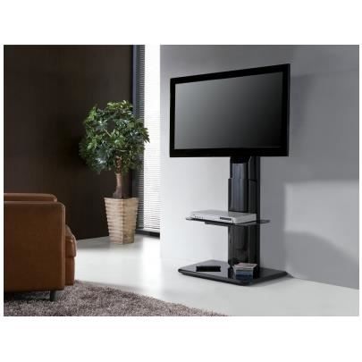 Support mural TV CINETIQUE  MDF & acier  Coloris noir