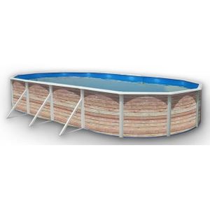 PINUS Piscine ovale en acier 730x366x120cm