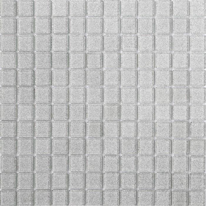 Carrelage mosa&iuml;que en verre. Argent Avec des paillettes. Mesurent