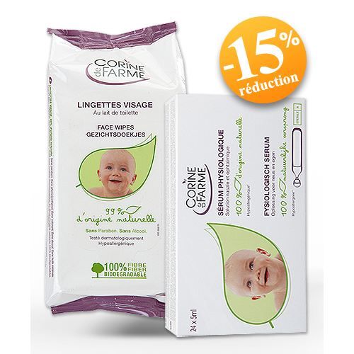 serum physiologique lingettes visage et creme visage