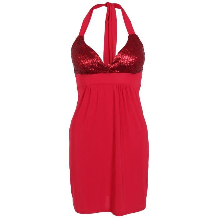 ROBE Mini Robe FÃªte Femme Pin Up Sans... Rouge