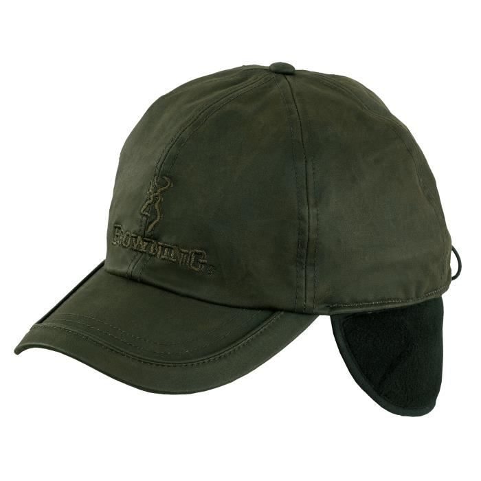 Casquette Browning verte avec cache oreilles Winter Wax ...
