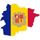 Autocollant sticker voiture carte andorre andorra