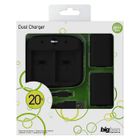 PACK ACCESSOIRES JEUX VIDEO CHARGEUR DBLE COMPARTMENT BATTERIES XBOX 360 NOIR