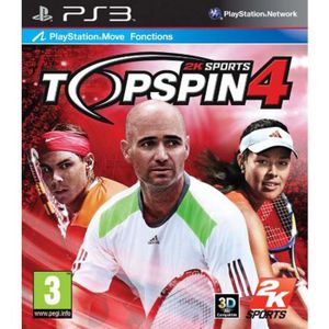 CONSOLE PLAYSTATION 3 PS3 TOP SPIN 4 + 2 RAQUETTES CONSOLE PLAYSTATION 3 PS3 TOP SPIN 4 + 2 RAQUETTES