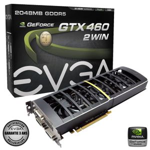 CARTE GRAPHIQUE EVGA GeForce GTX 460 2Win 2Go GDDR5 CARTE GRAPHIQUE EVGA GeForce GTX 460 2Win 2Go GDDR5
