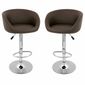  TABOURET DE BAR CONCERT X2 DESIGN MARRON