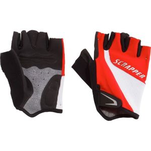 SCRAPPER Gants Vélo - Blanc Rouge