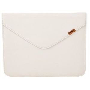 URBAN FACTORY Leather Enveloppe Etui pour tablette - iPad 1,2 - Cuir - Blanc