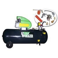 COMPRESSEUR Compresseur A Huile - Capacité 90L + 9 Accessoires