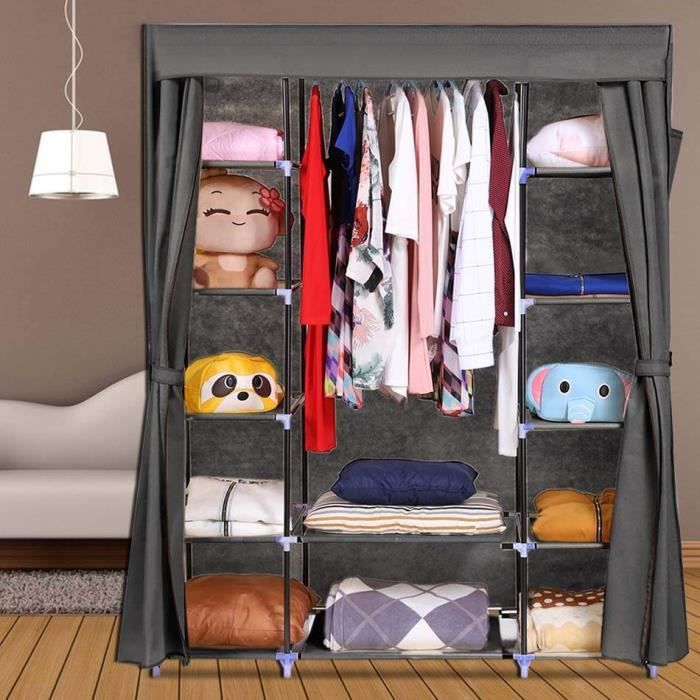 Homdox armoire rangement vêtement Portable stockage placard