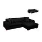  GIANI - Canapé d'angle gauche convertible tissu…