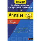 SCOLAIRE / UNIVERSITAIRES ANNALES ABC ; SUJETS CORRIGES; maths-informatiq...