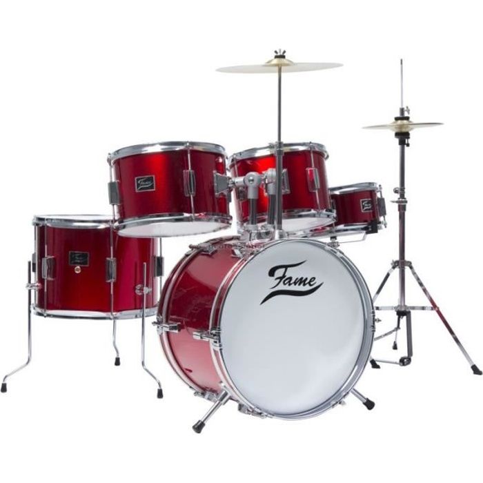 Batterie Acoustique ENFANT JUNIOR Rouge Complète pas cher Achat / Vente batterie Cdiscount