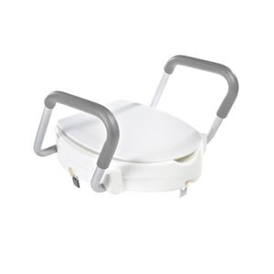 Réhausseur WC avec couvercle et accoudoirs - hauteur env. 10 cm
