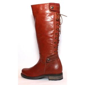 bottes camel cuir femme