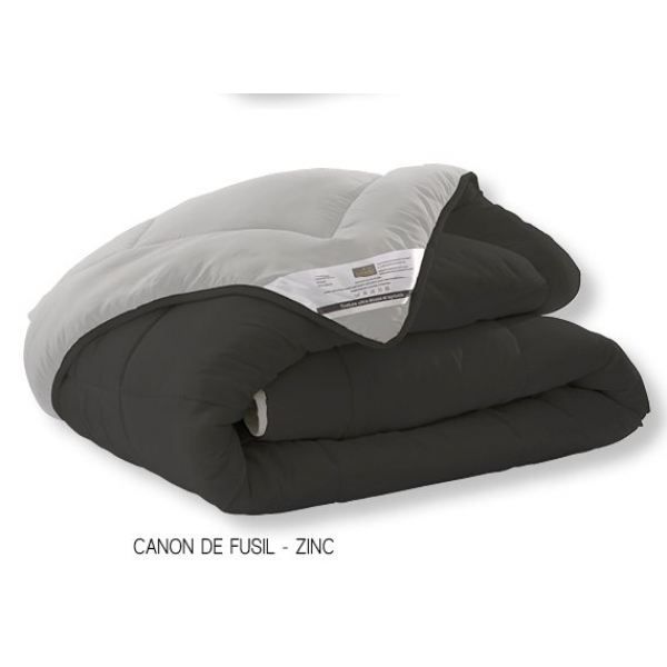 Couette Reversible Bicolore 140x200cm ZINC Achat / Vente couette